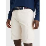 Beige Gepunktete Tommy Hilfiger Cargo-Shorts & kurze Cargohosen mit Gürtel mit Reißverschluss aus Baumwolle für Herren Größe M 