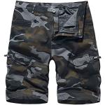 Schwarze Camouflage Hip Hop Wasserdichte Capri-Jeans für Herren Größe L für den für den Sommer 