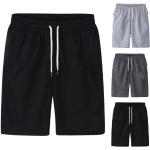 Schwarze Cargo-Shorts aus Polyester für Herren Größe 4 XL für den für den Sommer 