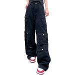 Hellblaue Y2K Ripped Jeans & Zerrissene Jeans aus Denim für Damen Größe 3 XL 