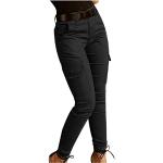 Schwarze Unifarbene Vintage Arbeitslatzhosen aus Softshell für Damen Größe M für den für den Sommer 