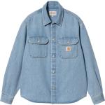 Blaue Streetwear Langärmelige Carhartt Herrenlangarmhemden aus Baumwolle Größe S 