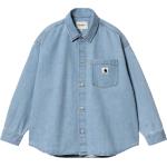 Blaue Streetwear Langärmelige Carhartt Damenlangarmhemden aus Baumwolle Größe S 