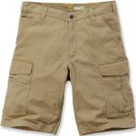 Khakifarbene Carhartt Cargo-Shorts mit Klettverschluss aus Baumwolle für Herren 