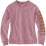 Reduzierte Pinke Langärmelige Damensweatshirts aus Fleece Übergrößen 