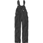 Schwarze Carhartt Jeans-Latzhosen mit Reißverschluss aus Baumwolle für Damen Größe L 