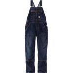 Pastellblaue Carhartt Jeans-Latzhosen mit Reißverschluss aus Denim für Herren Größe M 