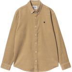 Carhartt - Geripptes Hemd - L/S Madison Fine Cord Shirt Sable / Black für Herren - Größe L - Beige