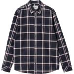 Marineblaue Karo Streetwear Carhartt Shirts mit Tasche aus Baumwolle für Herren Größe M für den für den Herbst 