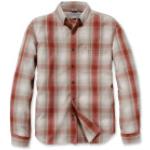 Rote Karo Langärmelige Carhartt Stehkragen Stehkragenhemden aus Baumwolle für Herren Größe S 