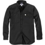 Schwarze Gesteppte Langärmelige Carhartt Stehkragen Stehkragenhemden mit Reißverschluss für Herren Größe XL 
