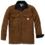 Braune Wasserdichte Carhartt Hemdjacken mit Reißverschluss aus Baumwolle für Herren Größe L für den für den Winter 