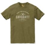 Olivgrüne Kurzärmelige Carhartt T-Shirts aus Jersey für Herren Größe XL für den für den Sommer 