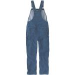 Gesteppte Loose Fit Carhartt Jeans-Latzhosen mit Reißverschluss aus Baumwolle für Herren Weite 44, Länge 34 