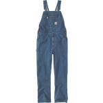 Reduzierte Blaue Loose Fit Carhartt Jeans-Latzhosen mit Reißverschluss aus Denim für Damen Größe 3 XL 