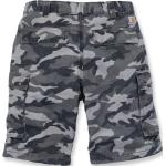 Graue Camouflage Carhartt Camo Cargo-Shorts für Herren für den für den Sommer 