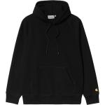 Schwarze Streetwear Carhartt Chase Herrensweatshirts mit Kapuze Größe L 