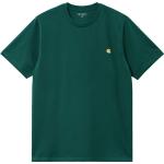 Grüne Streetwear Carhartt Chase T-Shirts aus Denim für Herren Größe L für den für den Frühling 