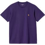Violette Streetwear Carhartt Chase T-Shirts aus Denim für Herren Größe L für den für den Frühling 