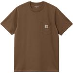 Braune Streetwear Carhartt Shirts mit Tasche aus Denim für Herren Größe S für den für den Sommer 