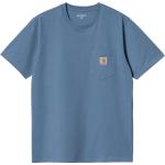 Blaue Streetwear Carhartt Shirts mit Tasche aus Denim für Herren Größe S für den für den Frühling 