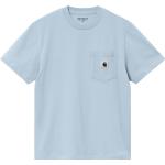 Blaue Streetwear Carhartt Shirts mit Tasche für Damen Größe M für den für den Sommer 