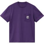 Violette Streetwear Carhartt Shirts mit Tasche aus Denim für Damen Größe S für den für den Sommer 