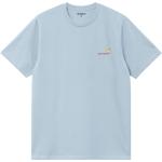 Blaue Streetwear Carhartt Script T-Shirts aus Denim für Herren Größe XL für den für den Frühling 