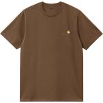 Braune Streetwear Carhartt Script T-Shirts aus Denim für Herren Größe L für den für den Frühling 