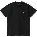 Carhartt - T-Shirt mit kurzen ärmeln - S/S Chase T-Shirt Black / Gold für Herren - Größe L - schwarz