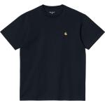 Marineblaue Streetwear Carhartt Chase T-Shirts aus Denim für Herren Größe M für den für den Sommer 