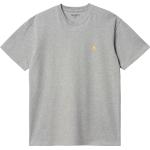 Carhartt - T-Shirt aus Baumwolle - S/S Chase T-Shirt Grey Heather / Gold für Herren - Größe XL - Grau