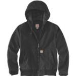 Reduzierte Schwarze Gesteppte Carhartt Active Damensteppmäntel & Damenpuffercoats mit Reißverschluss mit Kapuze Größe L für den für den Winter 