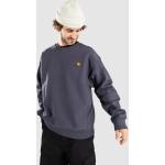 Graue Bestickte Streetwear Carhartt Script Herrensweatshirts aus Baumwolle Größe XL 