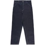 Blaue Streetwear Carhartt Simple Straight Leg Jeans mit Reißverschluss aus Baumwolle für Herren Weite 30, Länge 32 