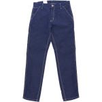 Blaue Streetwear Carhartt Work In Progress Straight Leg Jeans aus Denim für Herren Weite 34, Länge 32 