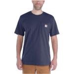Blaue Langärmelige Carhartt T-Shirts aus Baumwolle für Herren Größe XL 