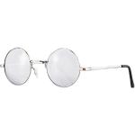 Caripe Lennon Retro Vintage Sonnenbrille Metall John Lennon runde Gläser Brille Nickelbrille (Silber - Silber verspiegelt-815)