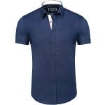 Marineblaue Business Kurzärmelige Carisma Kentkragen Hemden mit Kent-Kragen für Herren Größe S zur Hochzeit für den für den Sommer 