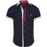Marineblaue Business Kurzärmelige Carisma Kentkragen Hemden mit Kent-Kragen für Herren Größe L für Partys für den für den Sommer 
