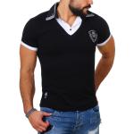 Schwarze Kurzärmelige T-Shirts enganliegend für Herren Größe M 