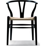 Schwarze Carl Hansen & Søn CH24 Organische Designer Stühle mit Vogel-Motiv lackiert aus Eiche Breite 50-100cm, Höhe 50-100cm, Tiefe 50-100cm 