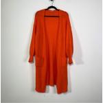 Orange Damencardigans & Damenstrickjacken aus Polyamid Größe L für den für den Herbst 