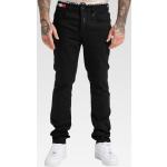 Schwarze Unifarbene Carlo Colucci 5-Pocket Jeans aus Denim für Herren 