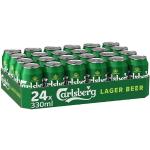 Carlsberg Premium Lager 5,0 % Vol. Dosenbier 0,33 l | 24 Lagerbiere mit feiner Hopfennote in 0,33 l Dose | Bier Palette Einweg (24 X 0,33 l)