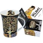 Schwarze Jugendstil Gustav Klimt Kaffeetassen 350 ml aus Porzellan 