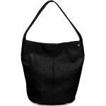 Schwarze Gretchen Vegane Lederhandtaschen mit Reißverschluss aus Leder für Damen 