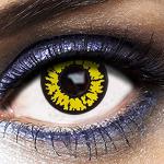 Gelbe Kontaktlinsen Fasching 
