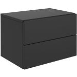 Schwarze Moderne CARO-Möbel Nachtkommoden mit Schublade Breite 0-50cm, Höhe 0-50cm, Tiefe 0-50cm 