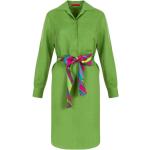 Reduzierte Grüne Carolina Herrera Shirtkleider aus Leinen für Damen Größe S 